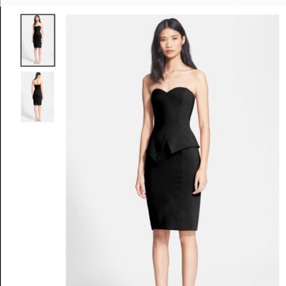 Jay Godfrey Black Peplum Dress